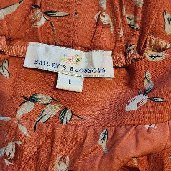 Matching mommy and me pleated skirts from baileys blossom, orange, with flowers - Picture 2 of 3